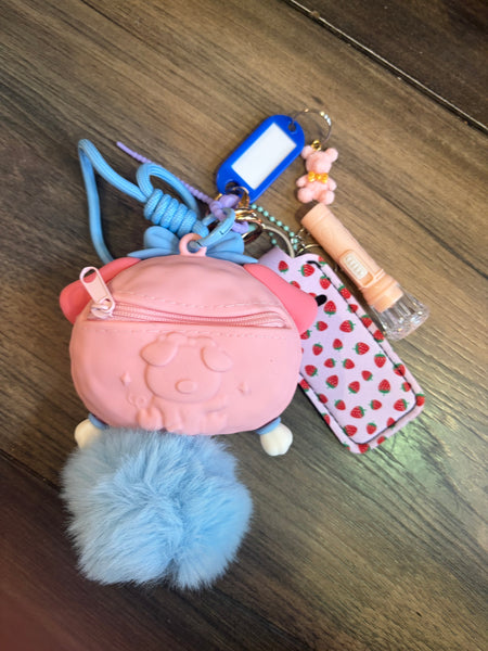 Pimp your bag ( porta auricolari e piccoli oggetti ) adorabile maialino
