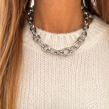 Collana Ambra  catena anelli due varianti colore