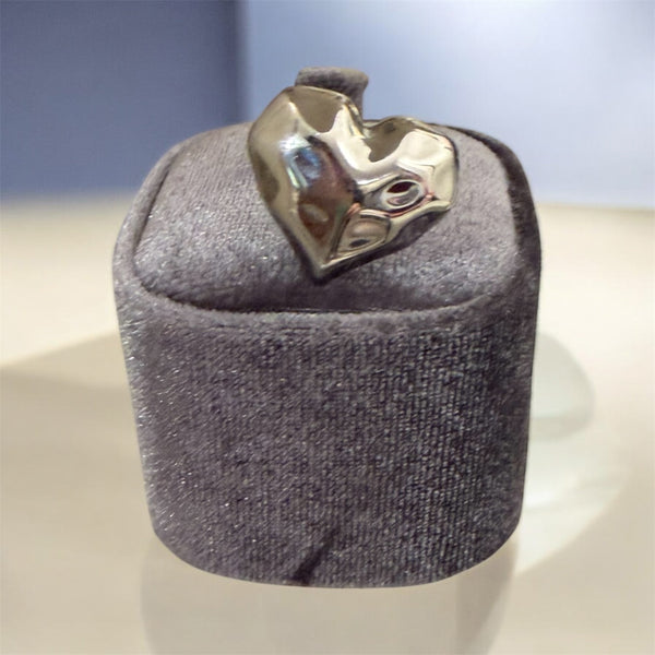 Anello cuore diamante due varianti colore