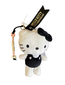 Portachiavi e applique borsa Pimp your Bag Hallo kitty 50th Black and White in peluche
