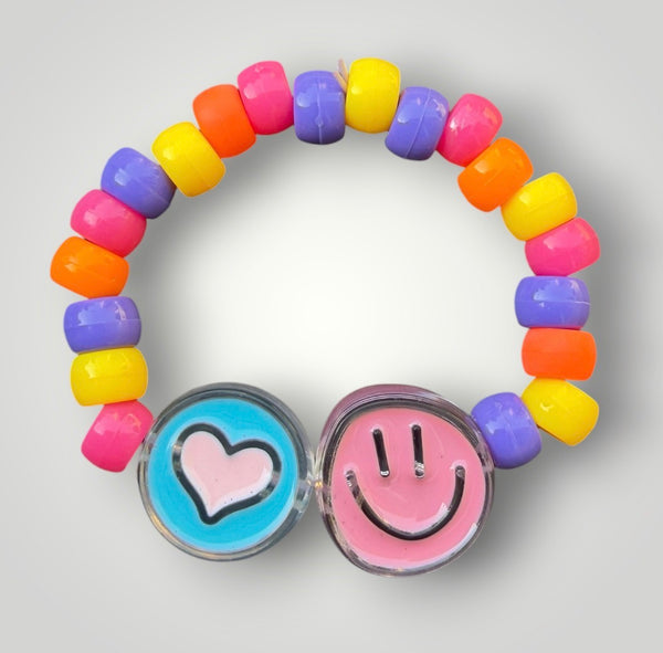 Bracciaie Colors pony Beads Smile  e Cuore vari colori