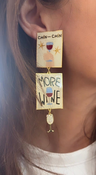 Coppia orecchini Principessa Glam Wine
