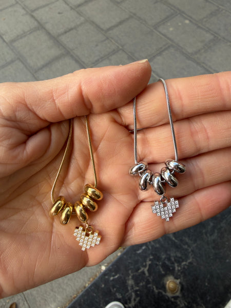 Collana Isla Bonita cuore Crystal   due varianti colore