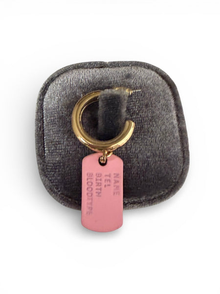 Mono orecchino  placca dogtag