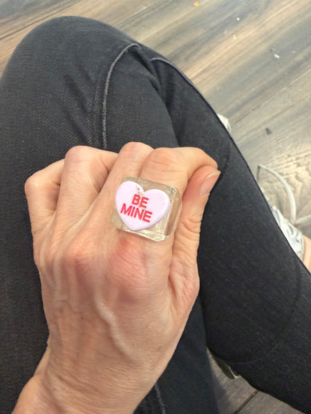 Anello  resina be mine l’anello sceglie dove deve andare