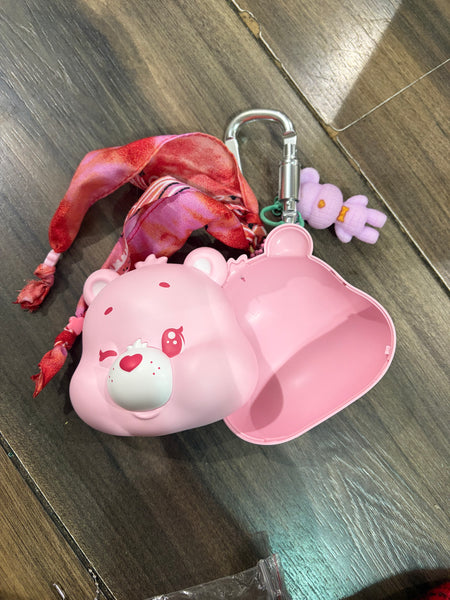 Pimp your bag testa orsetto del cuore  portaoggetti rosa