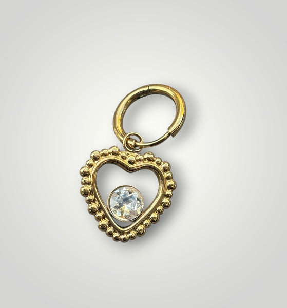 Mono orecchino Holy Heart cuore crystal