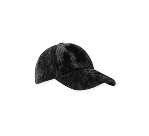 Cappello con visiera baseball in peluche effetto costine vari colori