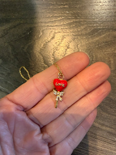 Collana Balloon Palloncino cuore con fiocco love