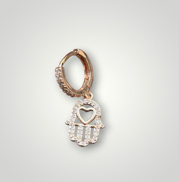 Mono orecchino Khamsa manina di Fatima