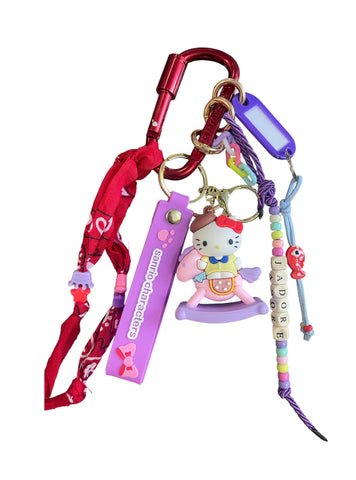 Pimp your Bag Keychain charms per borsa e portachiavi hallo kitty cavalluccio a dondolo francesina