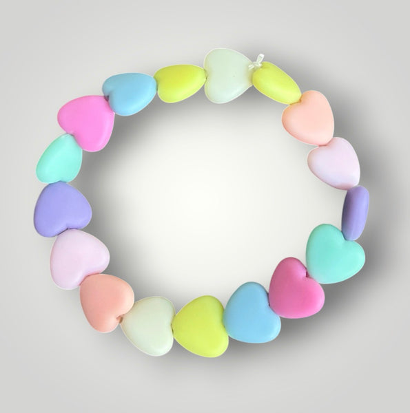 Bracciale colors Beads giro cuori small effetto opaco