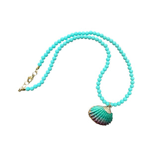 Collana boho style vari colori con conchiglia