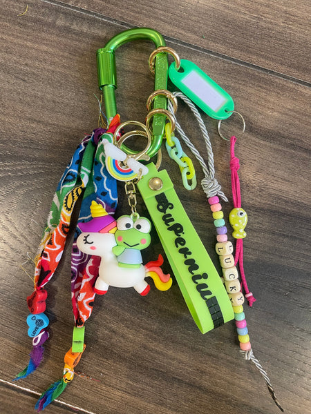Pimp your Bag Keychain charms per borsa e portachiavi keroppi unicorno