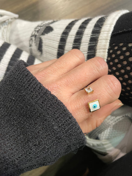 Anello delle isole Mykonos  occhio greco e punto luce