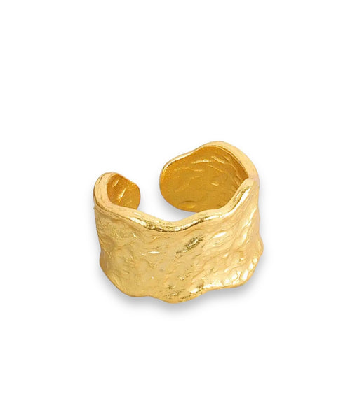 Anello fascia martellata irregolare un argento 925 due varianti colore