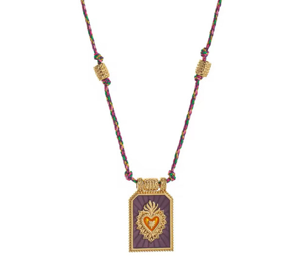 Collana Ibiza cuore sacro vari colori