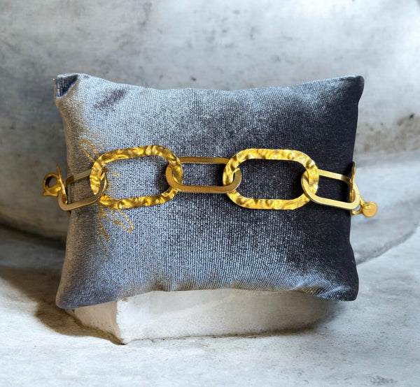 Bracciale  Aurora   catena anelli martellato
