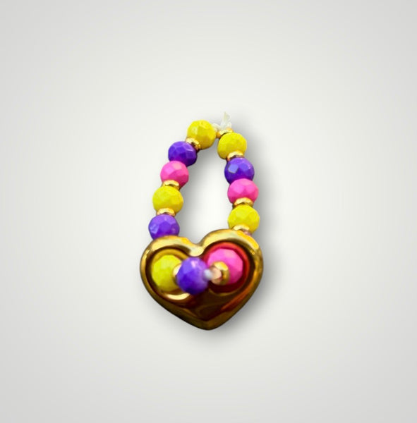 Anello Colors cuore chain e cristalli