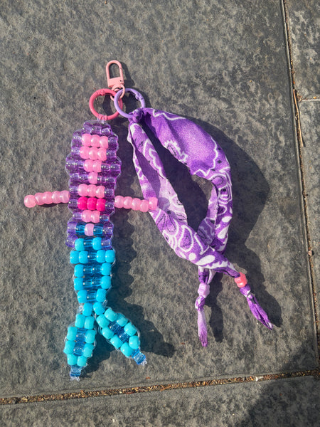 Pimp your bag Colors keychain Sirenetta pony Beads Vari utilizzi e vari colori