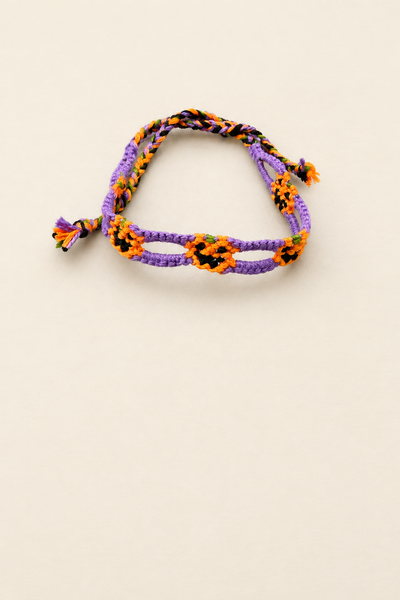 Bracciale Macrame zucche di Halloween anche con colori personalizzabili