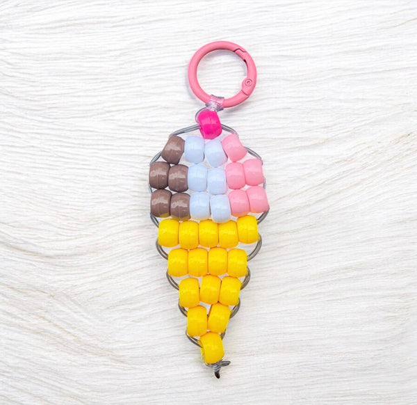 Pimp your bag Colors keychain mini cono gelato   pony Beads Vari utilizzi e vari colori