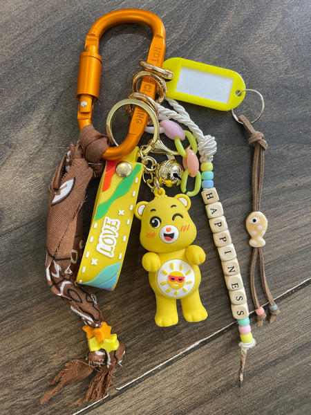 Pimp your Bag Keychain charms per borsa e portachiavi care bears angelorso orsetto del cuore giallo