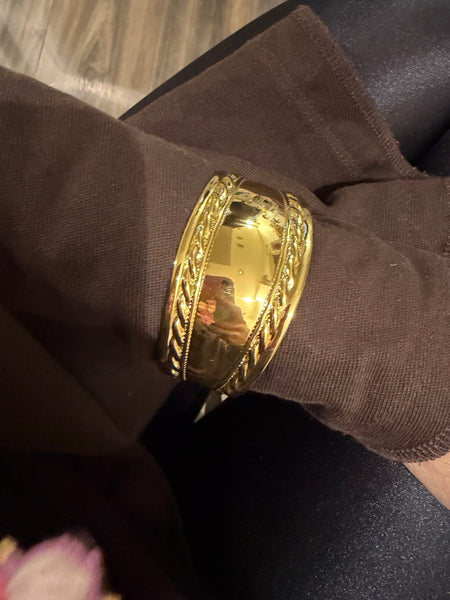 Bracciale manetta treccia due  varianti colore