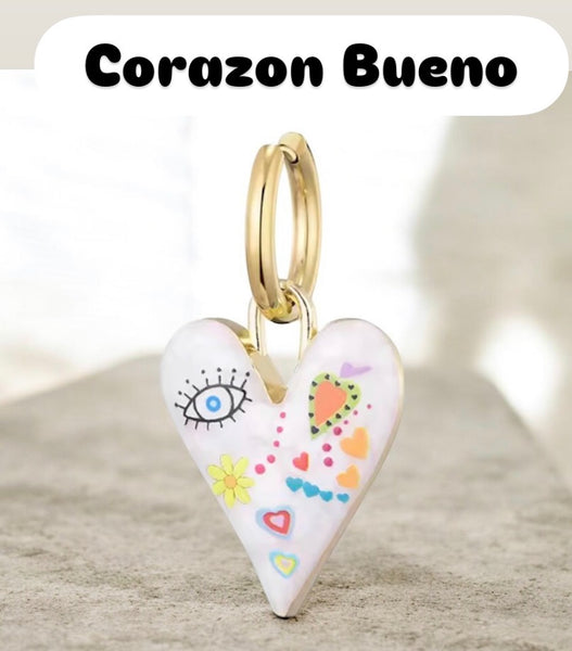 Mono orecchino Tatoo Mistero del Corazon vari disegni cerchietto meno spesso