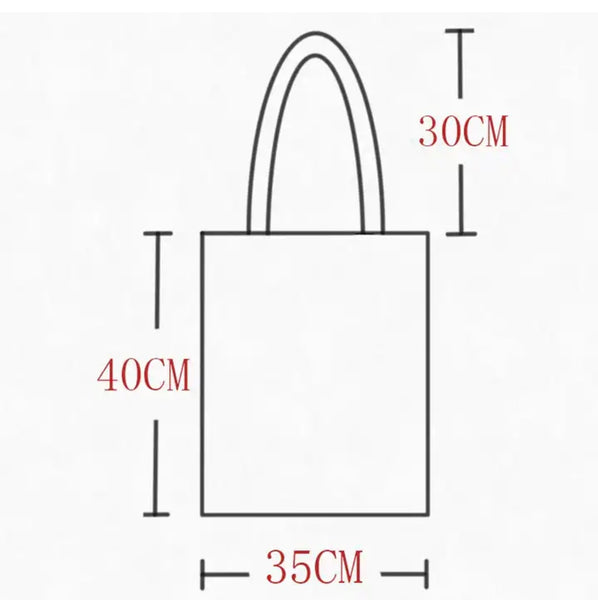 Canvas bag keroppi bianca