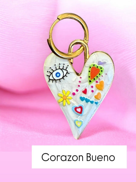 Mono orecchino Tatoo Mistero del Corazon vari disegni cerchietto meno spesso