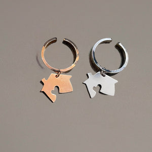 Anello regolabile So glamour Casetta   due varianti colore