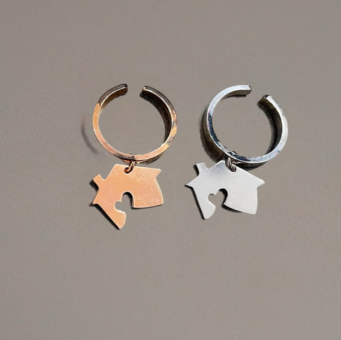Anello regolabile So glamour Casetta   due varianti colore
