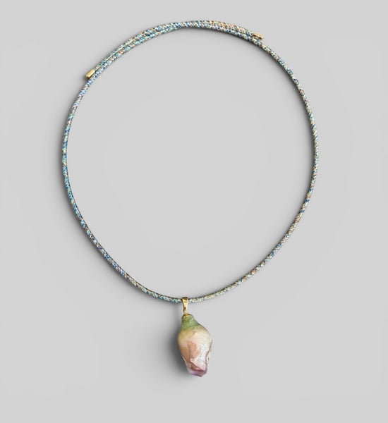 Collana magnetic con charm rosa essiccata rosa  cordino vari colori