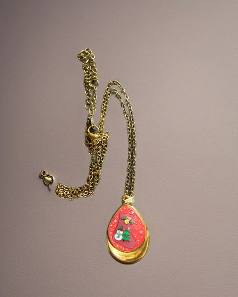 Collana Little Italy Christmas edition Natale calza Befana con pupazzo di neve