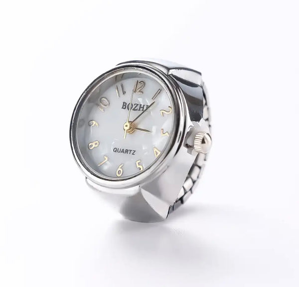 Anello orologio rotondo con lancette due varianti colore