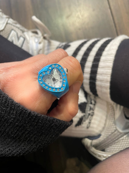 Anello orologio cuore vari colori