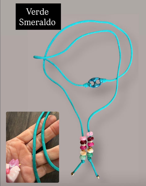 Collana Marine Florida centrale ottanio marmorizzato  in vari colori