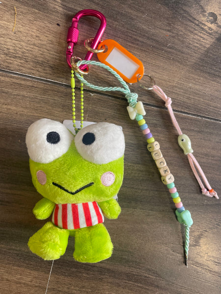 Pimp your Bag Keychain charms per borsa e portachiavi keroppi peluche abitìno rosso