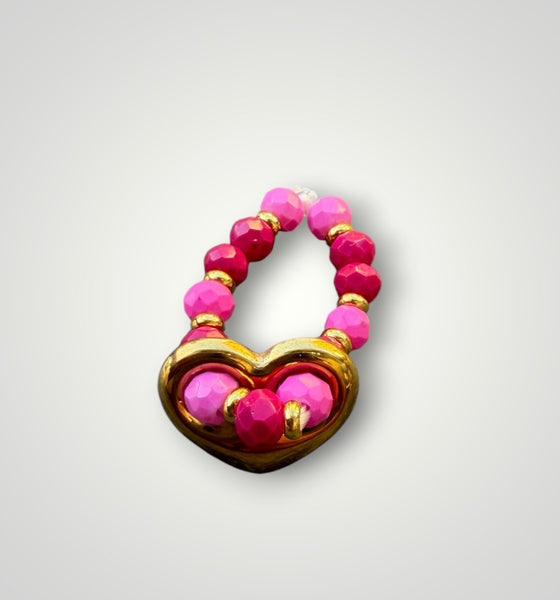 Anello Colors cuore chain e cristalli