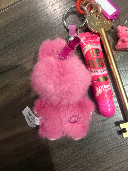 Pimp  your bag portachiavi per borsa Mini Labubu Pin for Love fuxia Q