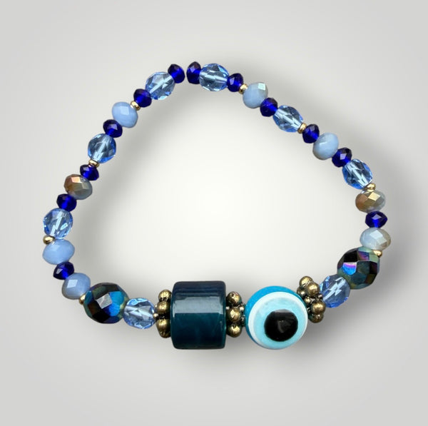Bracciale Colors labyrinth con occhio greco