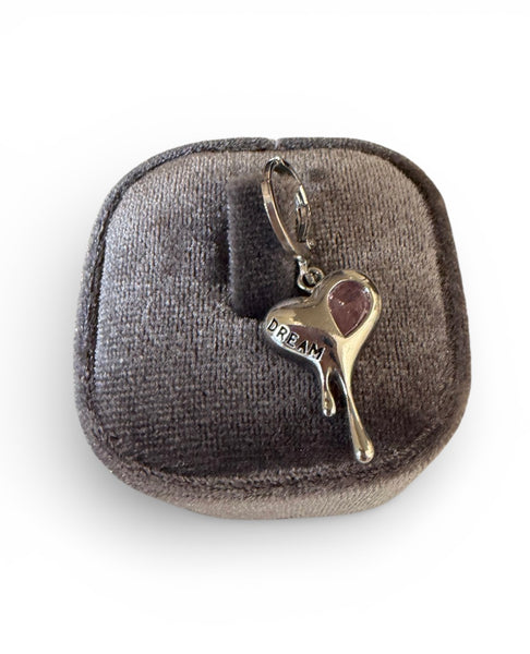 Mono orecchino cuore colato argento 925