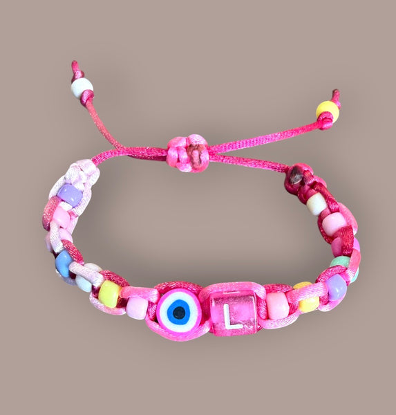 Bracciale con dadino iniziale vari colori e lettere