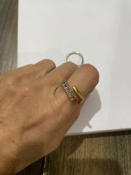 Anello regolabile crystal contrarier