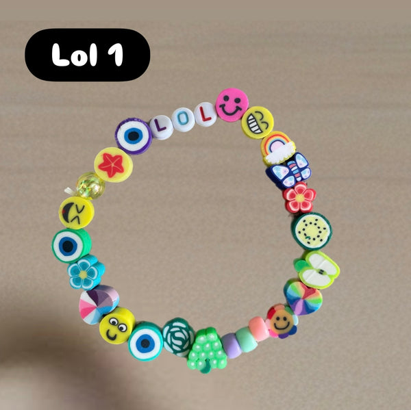 Cavigliera multi charms smile fruit parolina vari colori