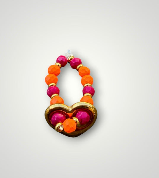 Anello Colors cuore chain e cristalli