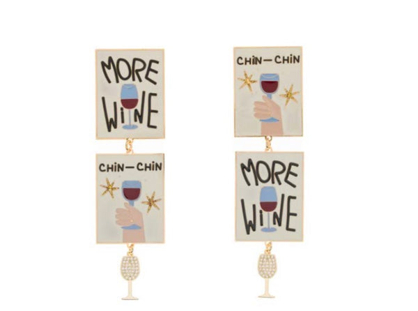 Coppia orecchini Principessa Glam Wine
