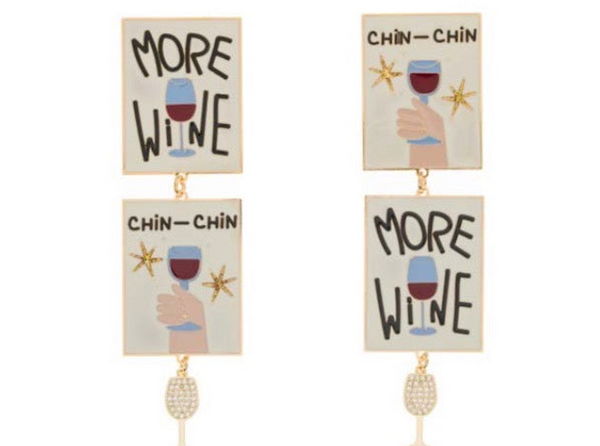 Coppia orecchini Principessa Glam Wine