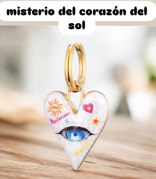 Mono orecchino Tatoo mistero del Corazon vari disegni cerchietto più spesso